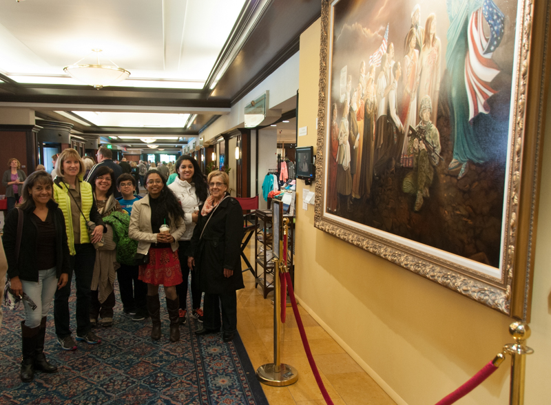 Crowd admiring The FREEDOM Painting