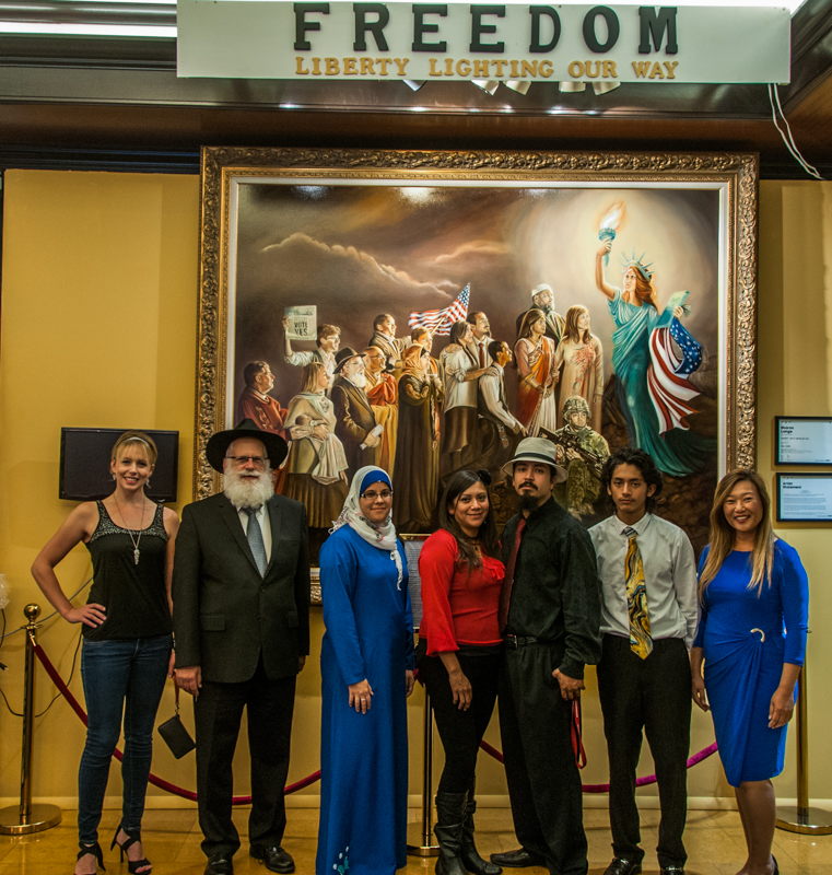 Participants in the FREEDOM painting
